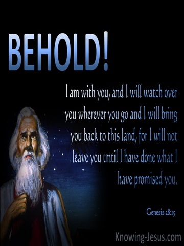 Genesis 28:15 Behold I Am With You (white)